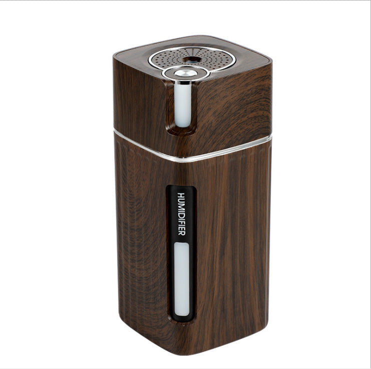 Ultrasonic Wood Grain Aroma Diffuser – USB Mini Humidifier with LED Light - GoodFie