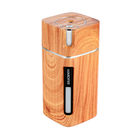 Ultrasonic Wood Grain Aroma Diffuser – USB Mini Humidifier with LED Light - GoodFie