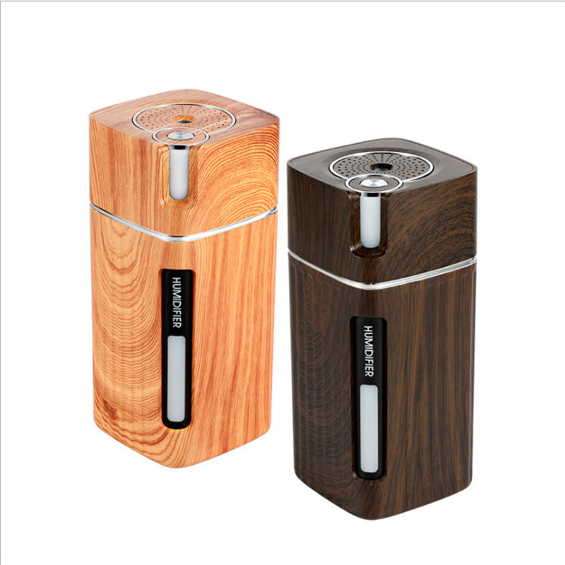 Ultrasonic Wood Grain Aroma Diffuser – USB Mini Humidifier with LED Light - GoodFie