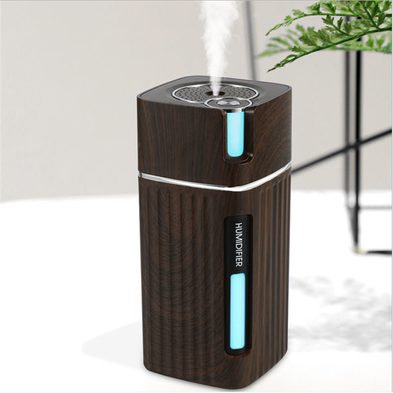 Ultrasonic Wood Grain Aroma Diffuser – USB Mini Humidifier with LED Light - GoodFie